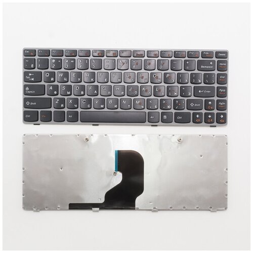 Клавиатура для ноутбука Lenovo IdeaPad Z450 Z460 Z460A Z460G черная с серой рамкой 2501₽