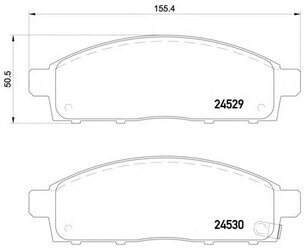 Дисковые тормозные колодки передние Textar 2452901 для Mitsubishi L200, Mitsubishi Pajero Sport, Fiat Fullback (4 шт.)