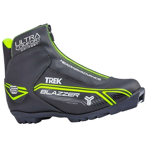фото Ботинки лыжные nnn trek blazzercomfort1 черный/лого лайм неон ru43/eu44/cm27,5