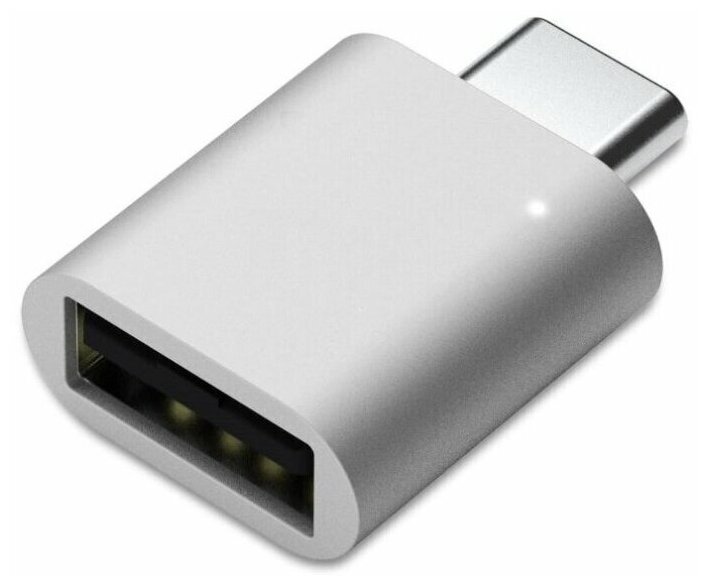 Адаптер переходник USB Type C (вход) - USB 3.0 (выход), серебристый, KS-is