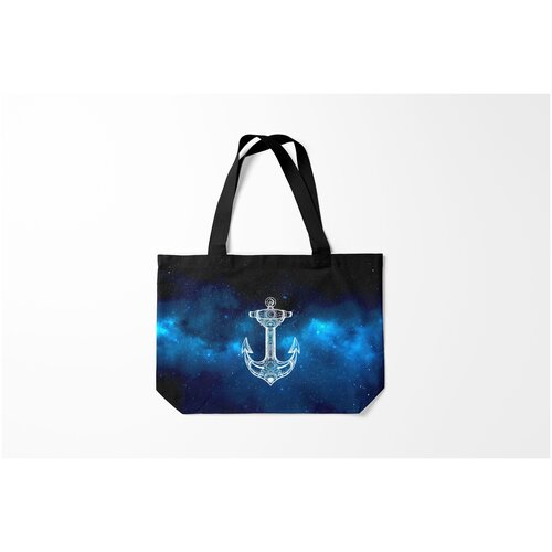 фото Сумка-шоппер / 46х35 см / популярные иллюстрации / астрономия космос символ якоря burnettie