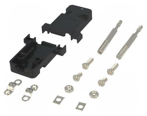 Корпус CONNFLY DSC-309-B, Корпус: для разъемов D-Sub; D-Sub 9pin,D-Sub HD 15pin; прямой, 1шт