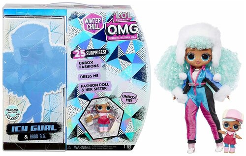 Кукла L.O.L SURPRISE! Winter Chill Icy Gurl and Brrr BB, ЛОЛ сюрприз ЛОЛ ОМГ Винтер Чил Айс Гурл 25 см. 570240