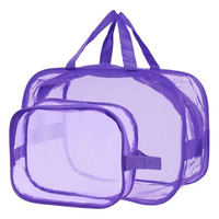 Сумка для роддома, прозрачная, для мамы и малыша "здравствуй, мама!", цвет темно-фиолетовый, набор из 2 штук