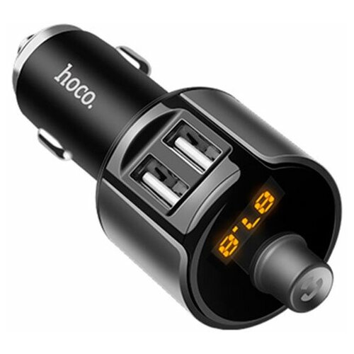 Адаптер Hoco E19 Smart 2xUSB 2.4A + FM трансмиттер Grey