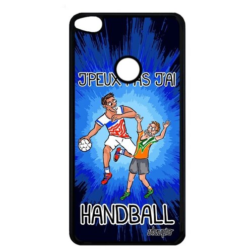 фото Стильный чехол для смартфона // huawei p8 lite 2017 // "не могу - у меня гандбол!" принт картинка, utaupia, синий