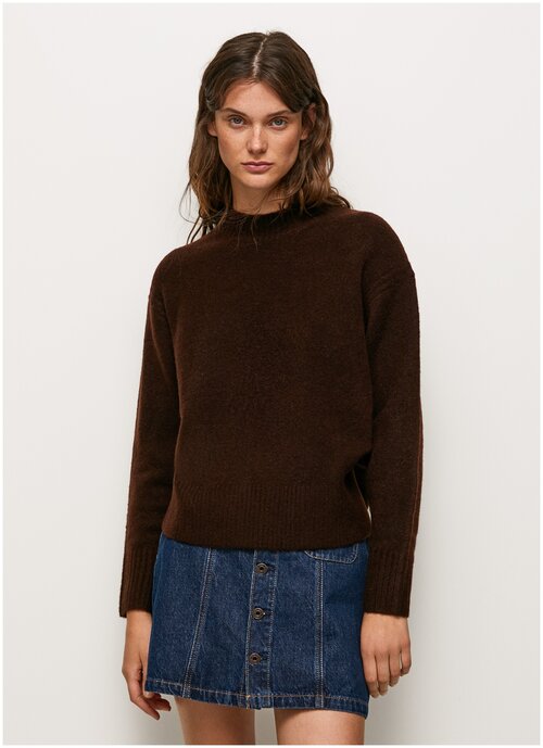 пуловер для женщин, Pepe Jeans London, модель: PL701902, цвет: шоколадный, размер: 50(XL)
