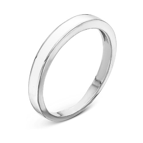 Серебряное кольцо с белой эмалью Красная Пресня Б2307996