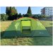 Туристическая 4-местная палатка для кемпинга Terbo Mir 1-100, 2 комнаты, зеленая