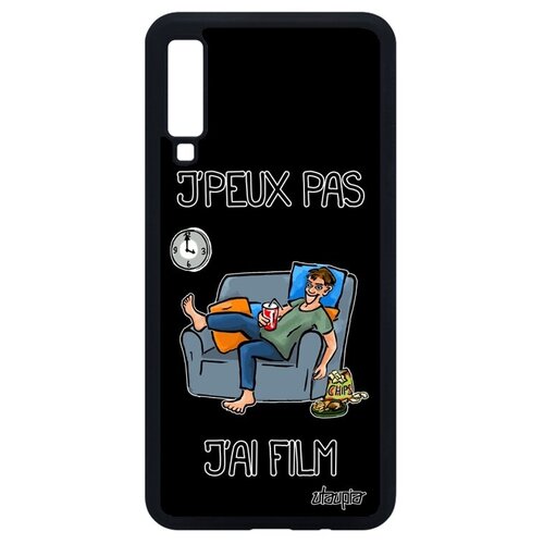 фото Красивый чехол на смартфон // samsung galaxy a7 2018 // "не могу - у меня фильм!" крутой кино, utaupia, черный