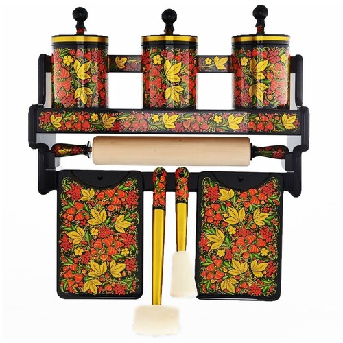 фото Набор для кухни из 8 предметов. хохлома русь великая