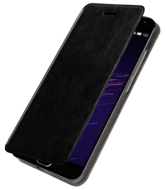 Чехол-книжка MyPads для Samsung Galaxy A71 SM-A715F (2020) водоотталкивающий с мульти-подставкой на жесткой металлической основе черный