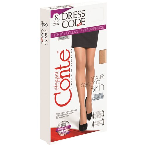 Колготки  Conte elegant Dress Code, 8 den, размер 4, бежевый