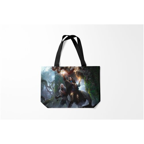 фото Сумка-шоппер / 46х35 см / геймерам / the witcher йеннифер и геральт burnettie