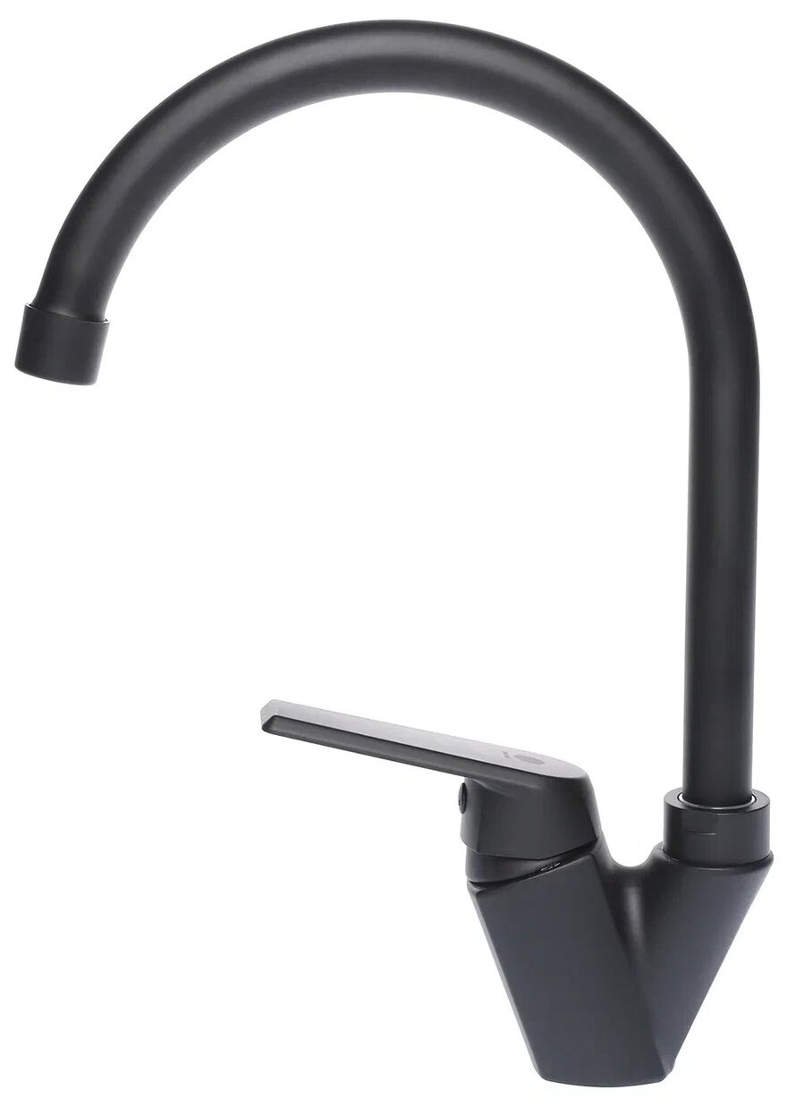 OneLife P02-000b полимерный смеситель для кухни, черный - фотография № 2