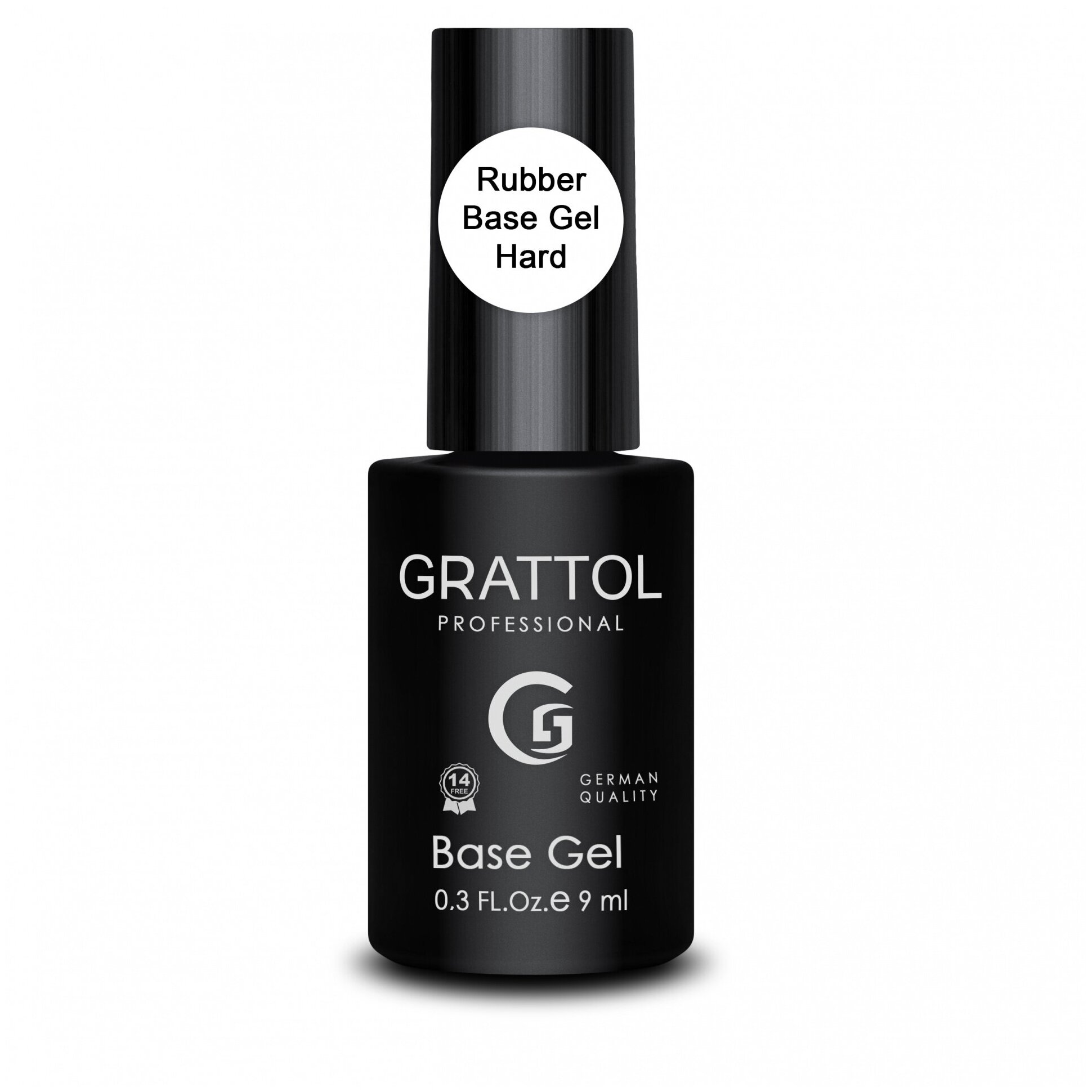 Grattol, Rubber Base Gel Hard - жесткая база для гель-лака, 9 мл