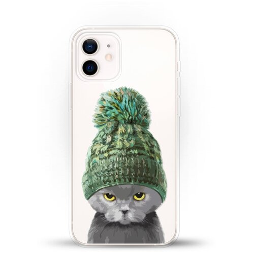 фото Силиконовый чехол кот в шапке на apple iphone 12 andy & paul
