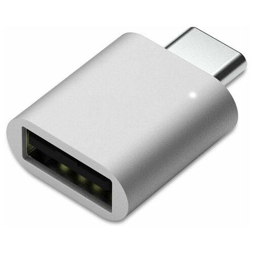 Адаптер переходник USB Type C (вход) - USB 3.0 (выход), серебристый, KS-is переходник usb type e мама на usb type c папа