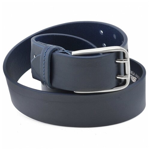фото Мужской кожаный ремень tony perotti 3998/40/6-125 синий