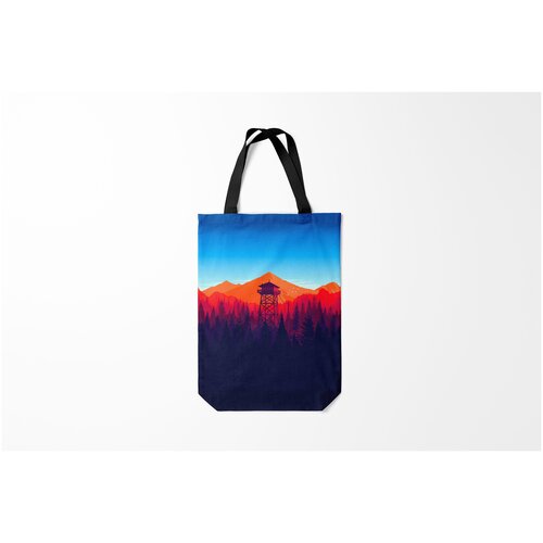 фото Сумка-шоппер / 31х42 см / туристические / разные одинокая вышка burnettie