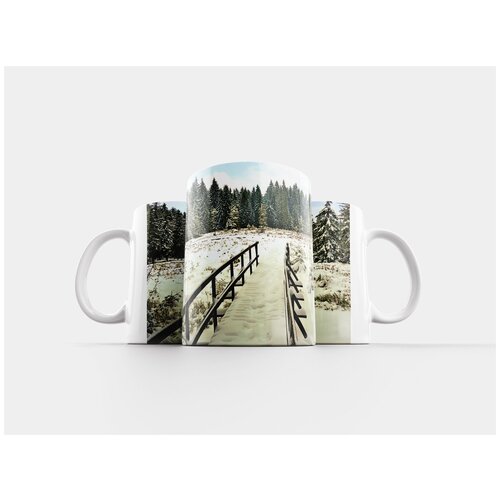 фото Кружка "зима, мост, перила" 320 мл lotsprints