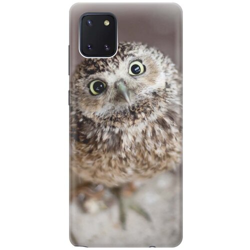 фото Ультратонкий силиконовый чехол-накладка для samsung galaxy note 10 lite с принтом "удивленная сова" gosso
