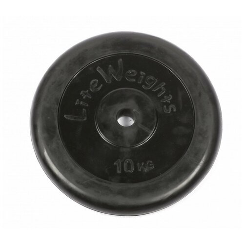 Диск обрезиненный Lite Weights 2477LW 26мм 10кг, черный