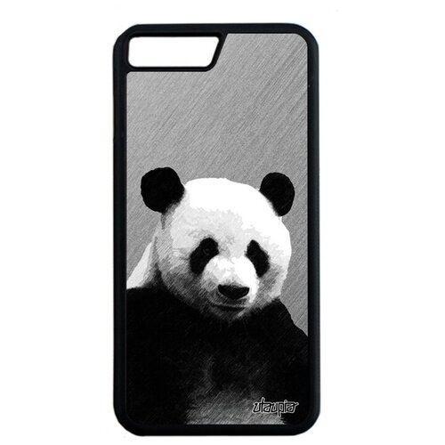 фото Необычный чехол на смартфон // iphone 7 plus // "большая панда" panda бамбук, utaupia, серый