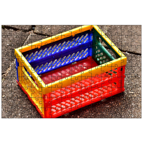фото Магнитный пазл 27x18см."корзина, разноцветный, цветной" на холодильник lotsprints