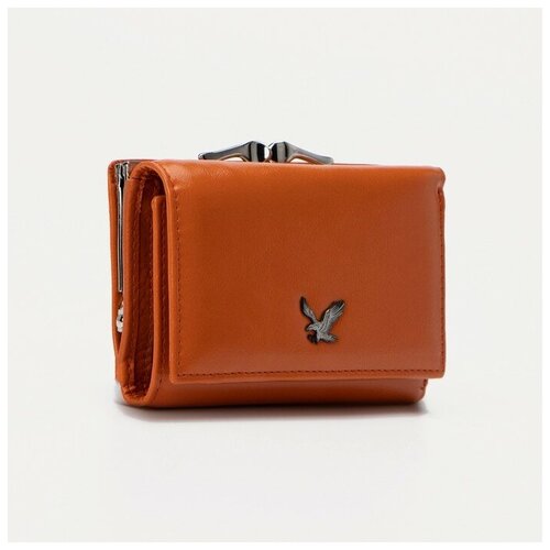 фото Кошелёк, 2 отдела, на магните, цвет оранжевый нет бренда