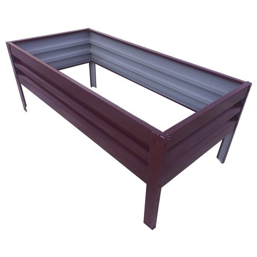 Грядка металлическая «Металлика», цвет вишня, 4,5*1*0,2 метра