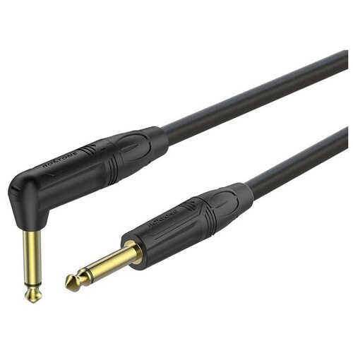 инструментальный кабель 6 3 jack belsis pro 3 метра нейлоновая оплётка угловой mono bw2613 Кабель аудио 1xJack - 1xJack Roxtone GGJJ110/3 3.0m