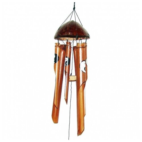 Подвесное украшение Музыка ветра Кокос Инь-Янь 6 трубок Бамбук (Индонезия) VITTOVAR