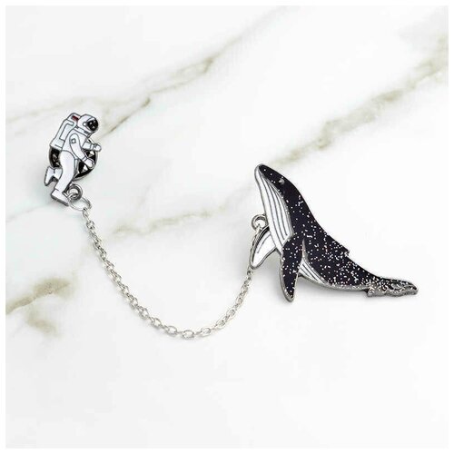 Значок Bag & You, 1 шт., черный/белый