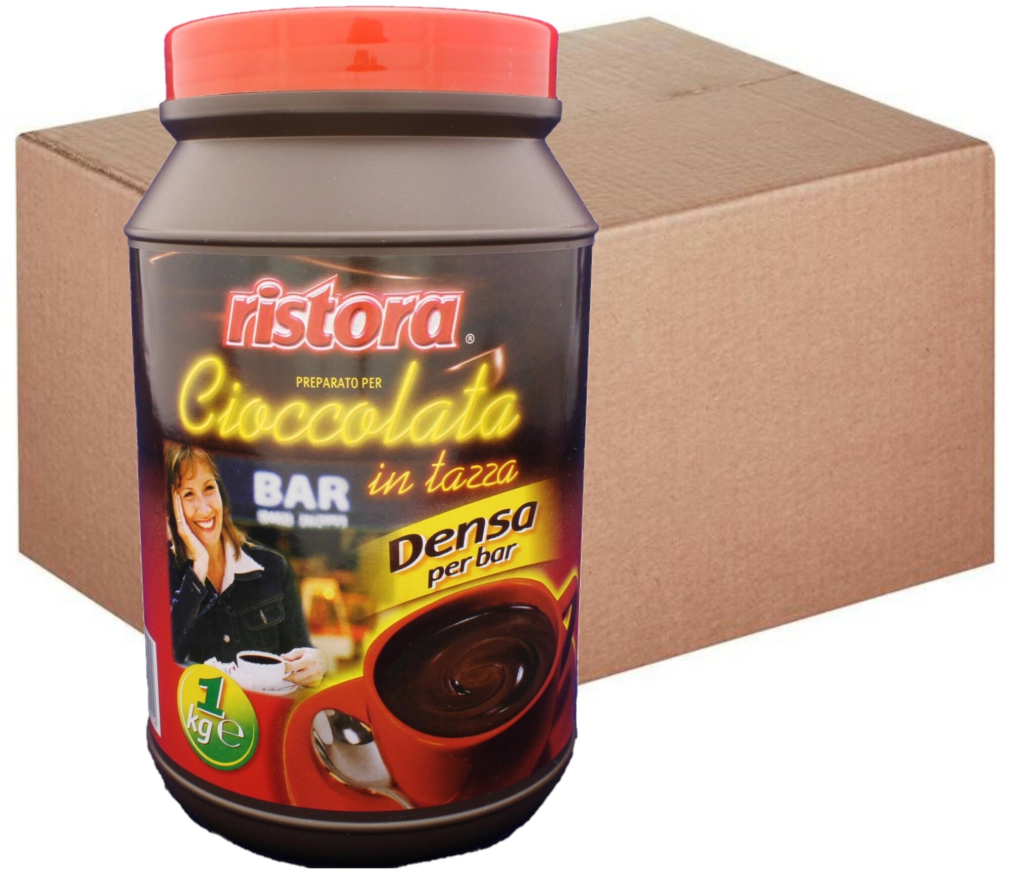 Горячий шоколад в банках Ristora (1 коробка 6 банок)