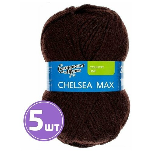 Пряжа Семеновская пряжа Chelsea MAX (1443), махагон 5 шт. по 100 г