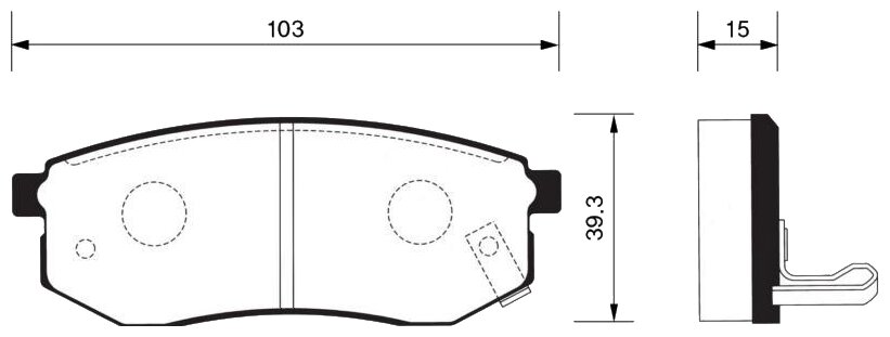 Дисковые тормозные колодки задние SANGSIN BRAKE SP1054R (4 шт.)