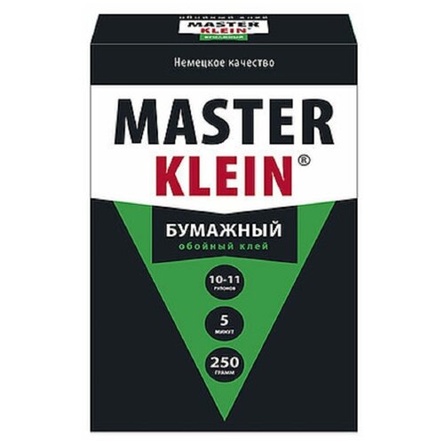 Клей обойный Master Klein для бумажных обоев 250гр (9-10рулонов, 50м2) жест. пачка