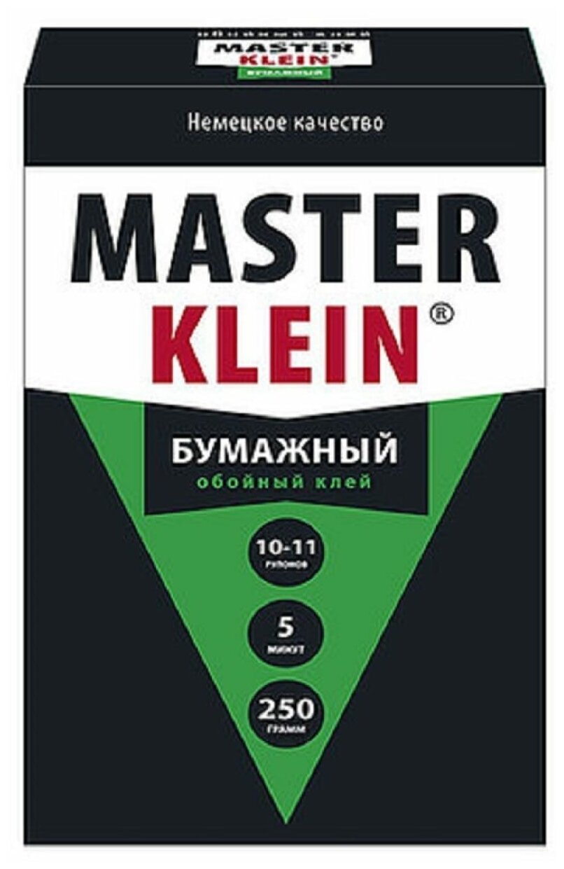 Клей обойный "Master Klein" для бумажных обоев 250гр (9-10рулонов, 50м2) жест. пачка