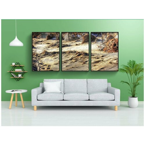 фото Набор модулных постеров для интерьера "дюны, пляж, песок" 60x90 см. в тубусе, без рамки lotsprints