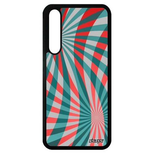 фото Противоударный чехол на телефон // huawei p20 pro // "спирали" геометрия дизайн, utaupia, бирюзовый