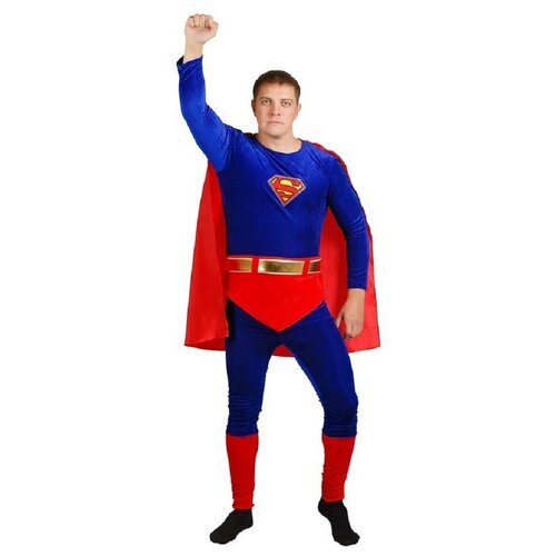 фото Костюм супермен с поясом взрослый, 50 elite classic