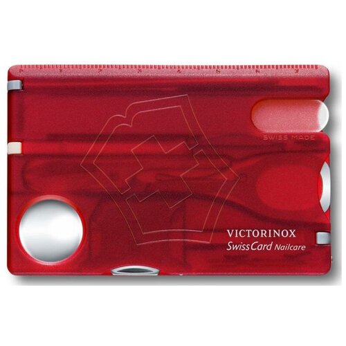 Victorinox Швейцарская карточка SwissCard Nailcare красная 0.7240. T, 0.7240. T мультитул карта victorinox swisscard classic vx colors se 0 7107 841 белый