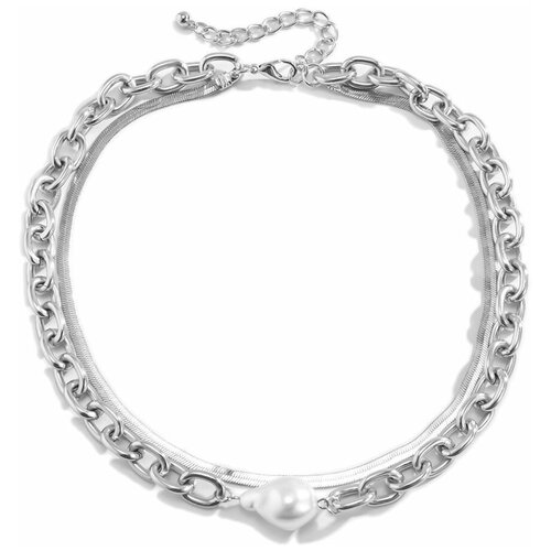 Многослойное колье С барочным жемчугом «изобилие»