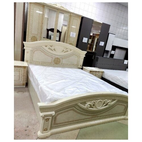 Двухспальная кровать Alba Рома 160*200 цвет бежевый