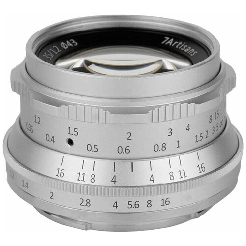 Объектив 7artisans 35mm F12 Canon M серебряный 804000₽