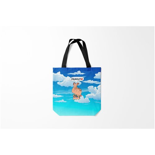 фото Сумка-шоппер / 40х40 см / родственникам и друзьям / семья это мир любовь burnettie