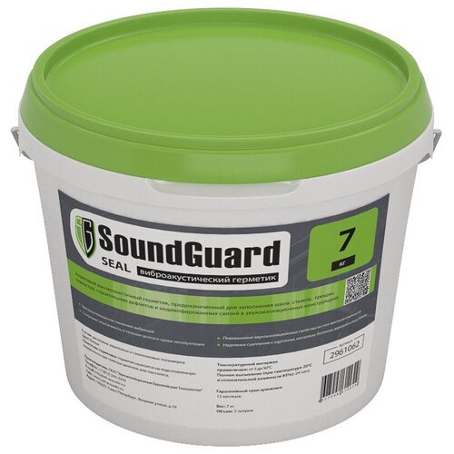 Герметик акриловый звукоизоляционный SoundGuard Seal белый 7 кг звукоизоляционный герметик soundguard seal 600 мл 5 шт