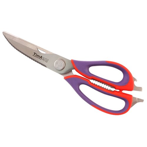 Ножницы TimA PS-55, универсальные, 22.5 см, красный/фиолетовый