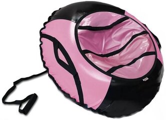 Тюбинг Санки-ватрушка, серия "Спорт VIP" 85 см, черно-розовая мягкие ручки (в пакете)